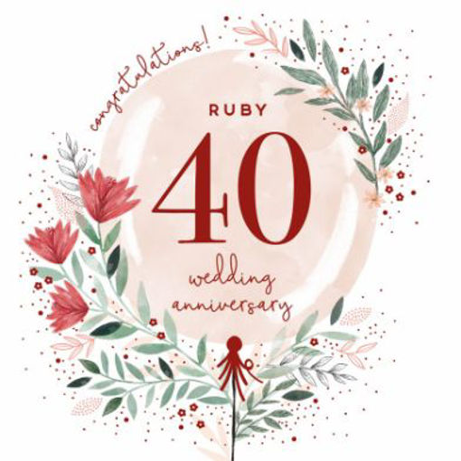 Picture of RUBY ANNIVERSARY CARD